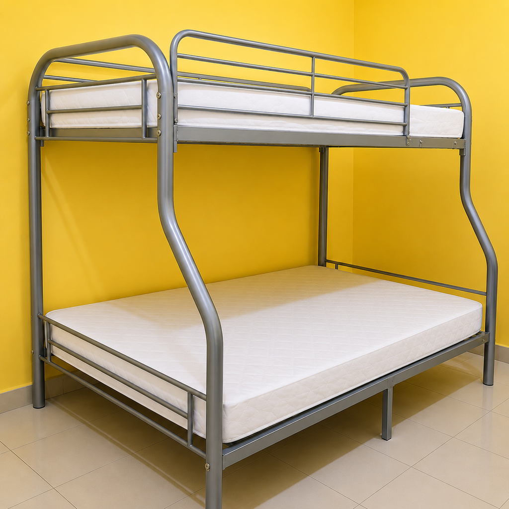 Double Metal Bunk Bed with Mattress