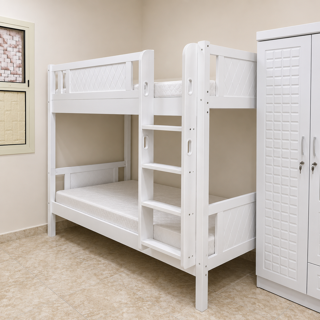 Single size Wooden Bunk Bed with Mattress