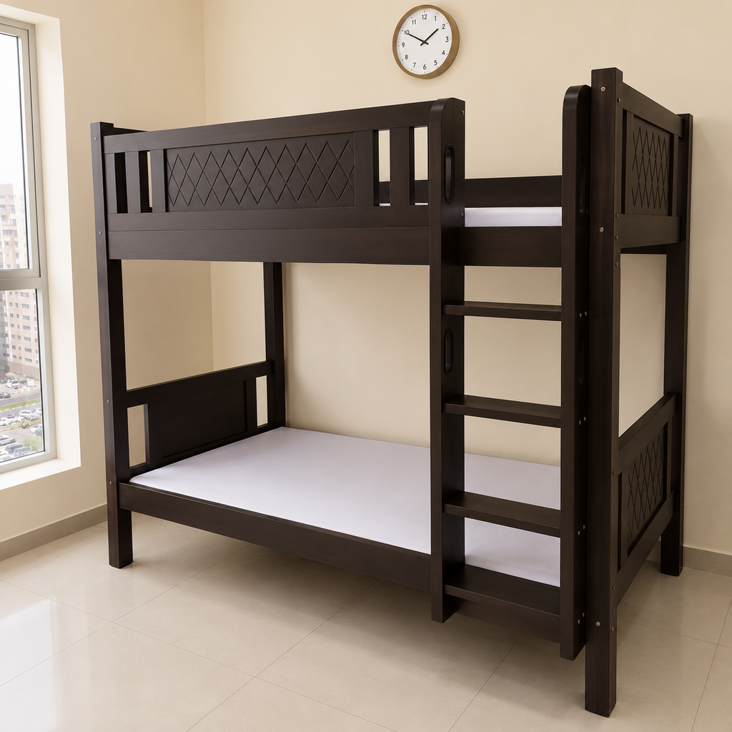 Single size Wooden Bunk Bed with Mattress