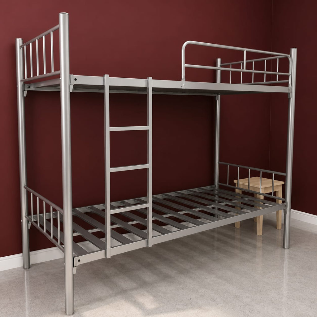 Single Metal Bunk Bed with Mattress