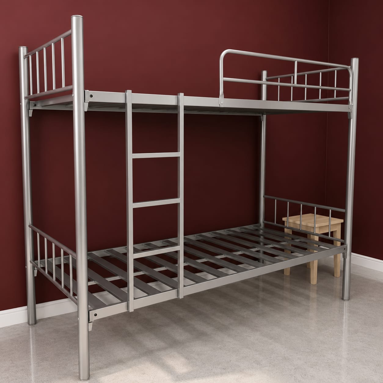 Single Metal Bunk Bed with Mattress