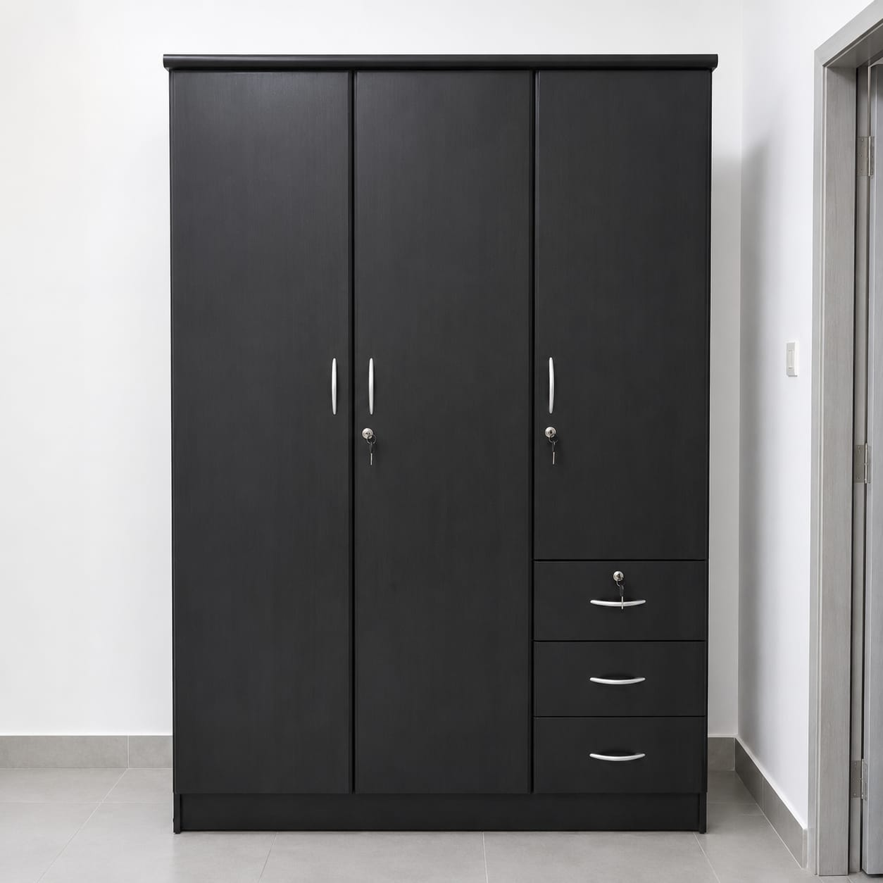 Three Door Wooden Cabinets