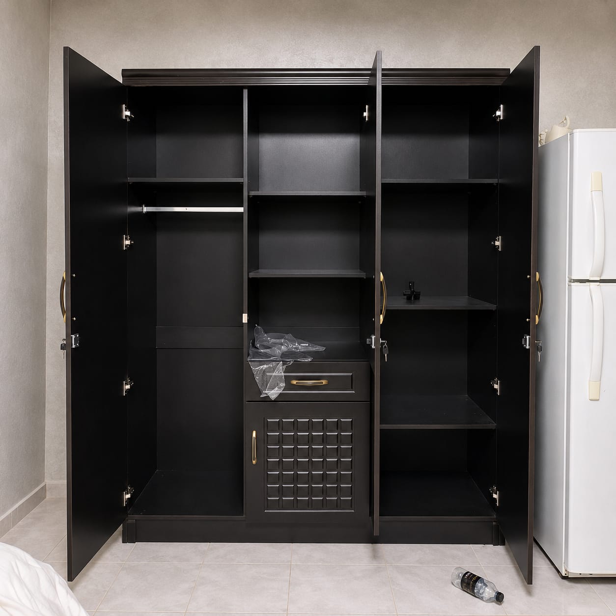 Three Door Wooden Cabinet