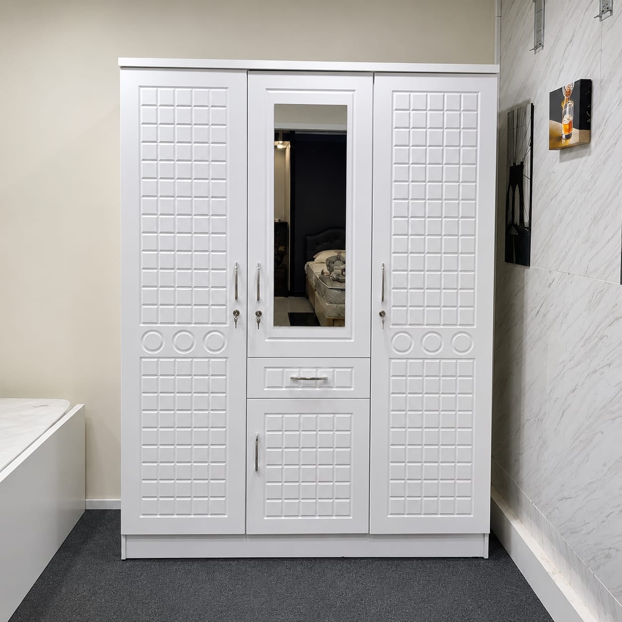 Three Door Wooden Cabinet