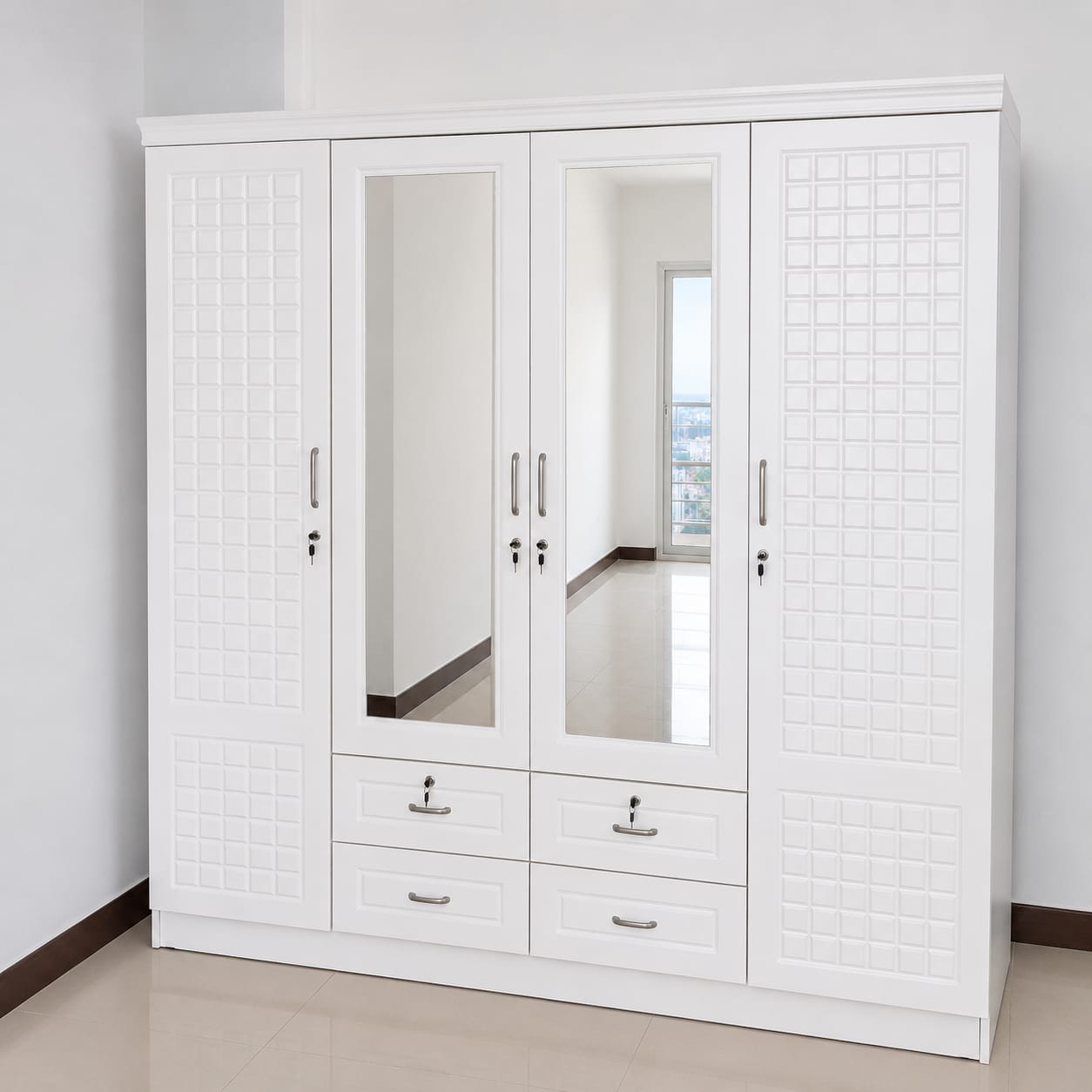 Four Door Wooden Cabinet
