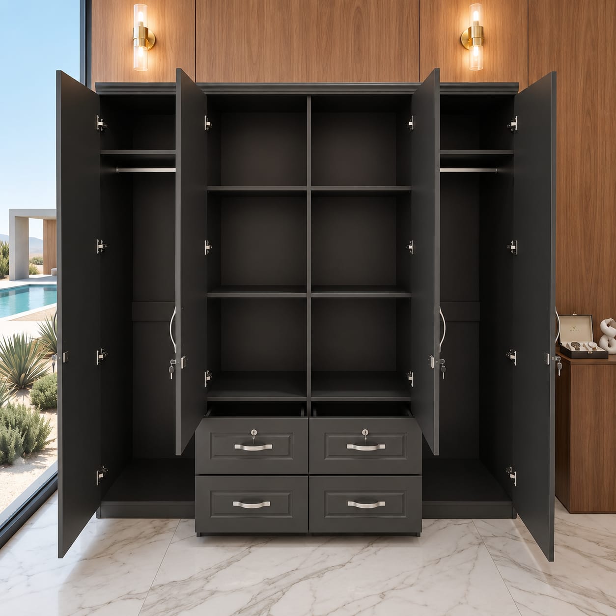 Four Door Wooden Cabinet